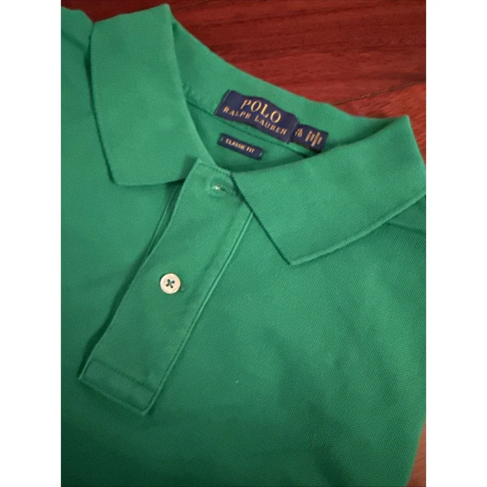 Ralph Lauren Polo Men's XL Green Pony 100% Cotton Stretch Classic Fit